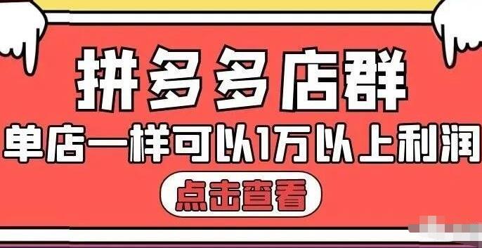 拼多多店群单店一样可以产出1万5以上利润【付费文章】-副业金库