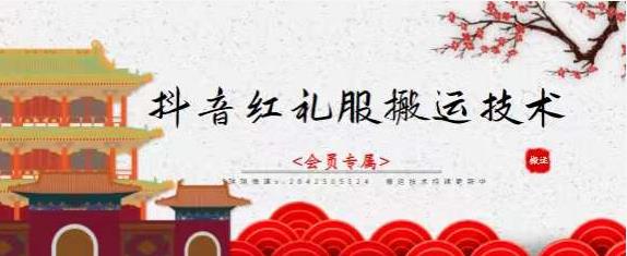 抖音红礼服搬运技术，最近很火的搬运方法，外面收大几百-副业金库