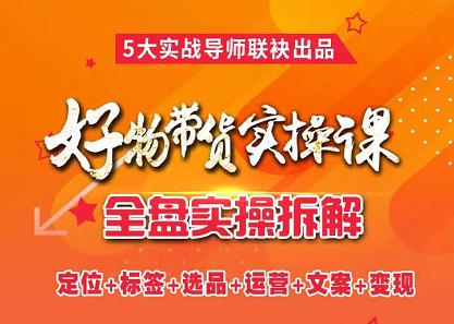 抖音好物带货实操课,全盘拆解抖音好物带货号全套流程打法-副业金库