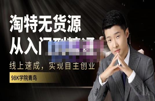 98k学院的淘特无货源线上速成课，从入门到精通，让你最小投入，最高回报-副业金库