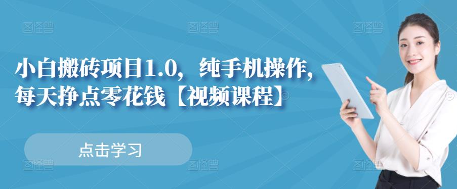 小白搬砖项目1.0,纯手机操作,每天兼职挣点零花钱-副业金库