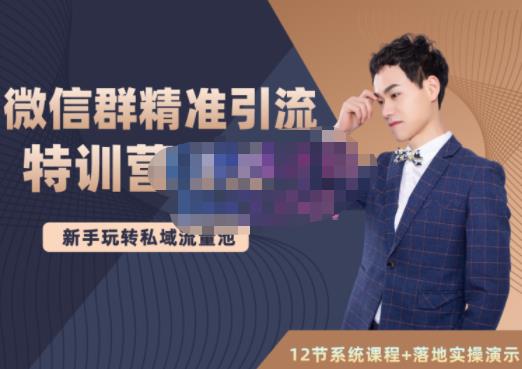 陆明明·微信群精准引流特训营3.0，借助微信群进行引流操作，打造私域流量池-副业金库