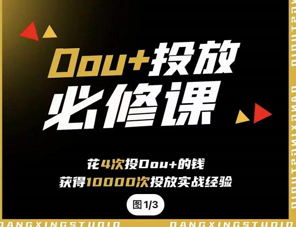 代同学DOU 投放训练营,用付费流量撬动大额自然流量,过得超额变现转化-副业金库