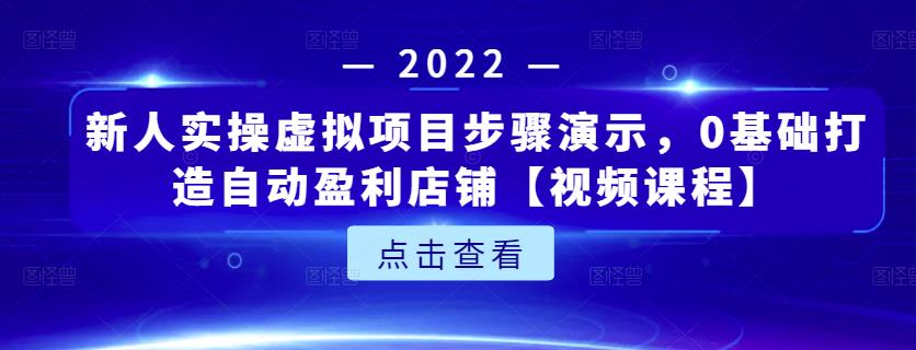 新人实操虚拟项目步骤演示，0基础打造自动盈利店铺【视频课程】-副业金库