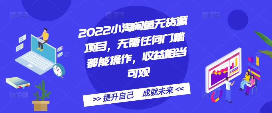 2022小淘闲鱼无货源项目，无需任何门槛都能操作，收益相当可观-副业金库