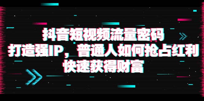 抖音短视频流量密码：打造强IP，普通人如何抢占红利，快速获得财富-副业金库