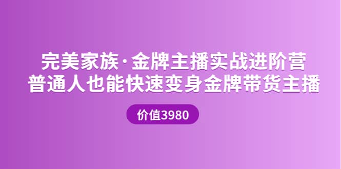 金牌主播实战进阶营 普通人也能快速变身金牌带货主播 (价值3980)-副业金库