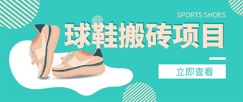 外面收费998的球鞋搬砖项目【详细教程 资源渠道】-副业金库