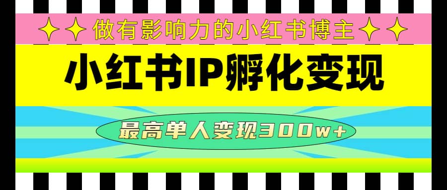 某收费培训-小红书IP孵化变现：做有影响力的小红书博主-副业金库