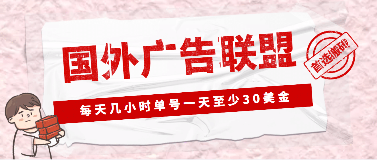 外面收费1980最新国外LEAD广告联盟搬砖项目，单号一天至少30美元(详细教程)-副业金库