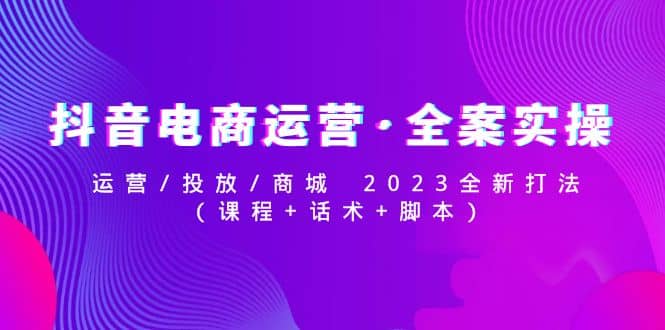 抖音电商运营·全案实操：运营/投放/商城 2023全新打法-副业金库