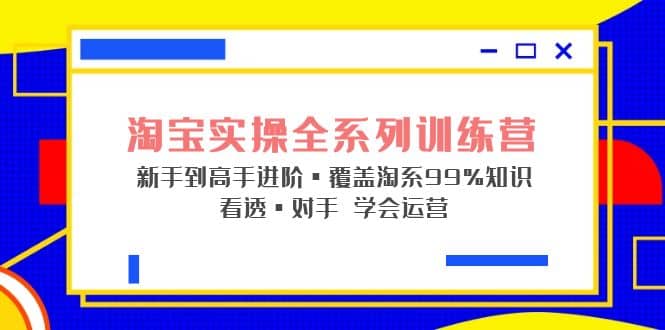 淘宝实操全系列训练营 新手到高手进阶·覆盖·99%知识 看透·对手 学会运营-副业金库