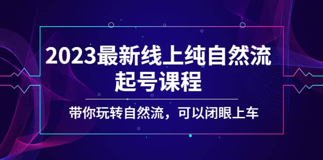 2023最新线上纯自然流起号课程,带你玩转自然流,可以闭眼上车-副业金库