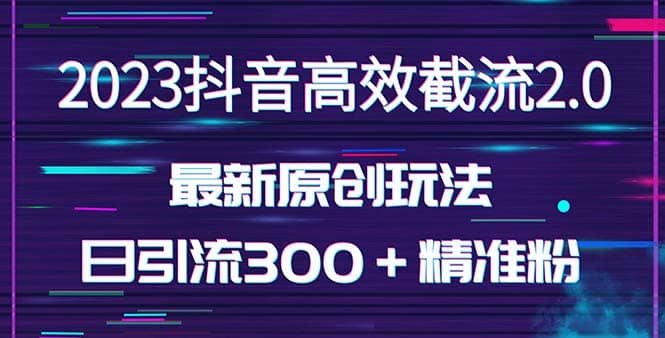 日引300＋创业粉，独家抖音高效截流2.0玩法（价值1280）-副业金库