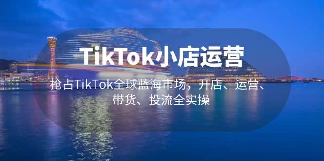 TikTok小店运营 抢占TikTok全球蓝海市场，开店、运营、带货、投流全实操-副业金库