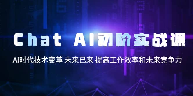 Chat AI初阶实战课，AI时代技术变革 未来已来 提高工作效率和未来竞争力-副业金库
