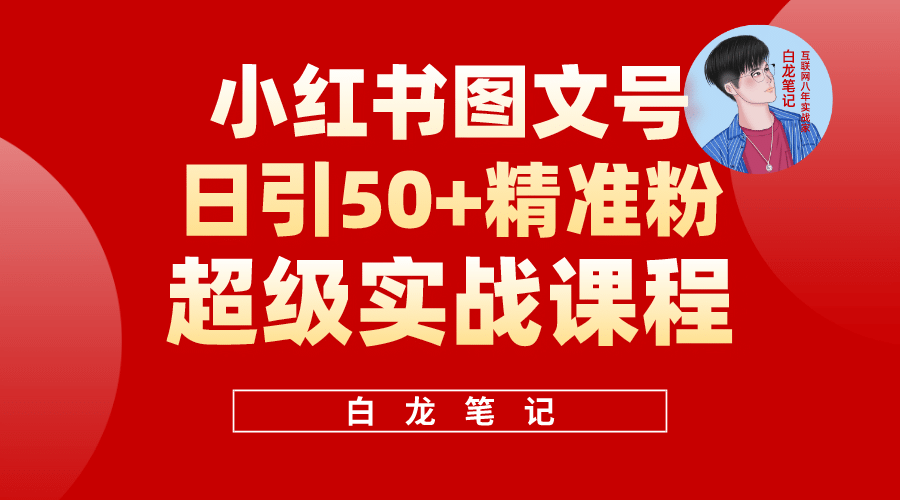 小红书图文号日引50 精准流量，超级实战的小红书引流课，非常适合新手-副业金库