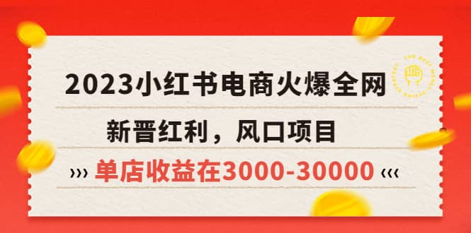 2023小红书电商火爆全网，新晋红利，风口项目，单店收益在3000-30000-副业金库