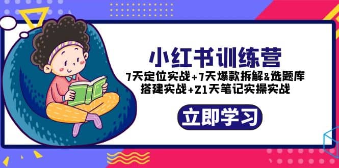 小红书训练营：7天定位实战 7天爆款拆解 选题库搭建实战 21天笔记实操实战-副业金库