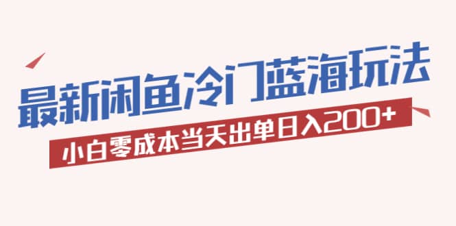 2023最新闲鱼冷门蓝海玩法，小白零成本当天出单日入200-副业金库