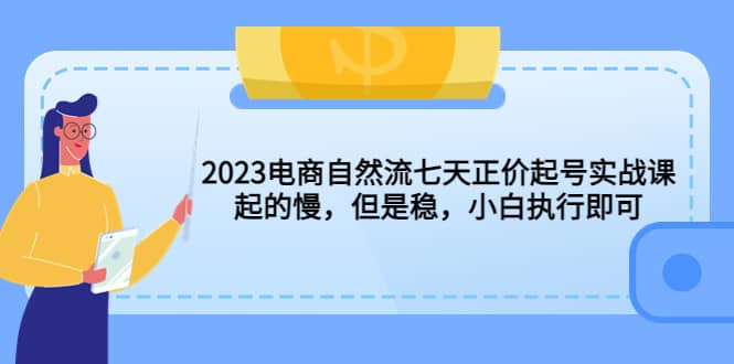 2023电商自然流七天正价起号实战课:起的慢,但是稳,小白执行即可-副业金库