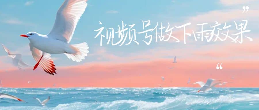 视频号做下雨视频一个账号一周涨粉10W 年入100w-副业金库