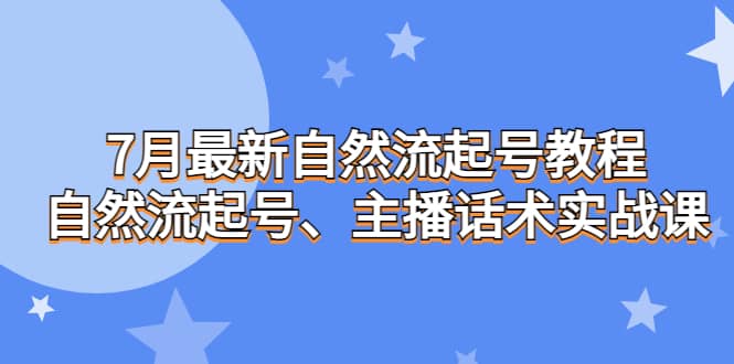 7月最新自然流起号教程，自然流起号、主播话术实战课-副业金库