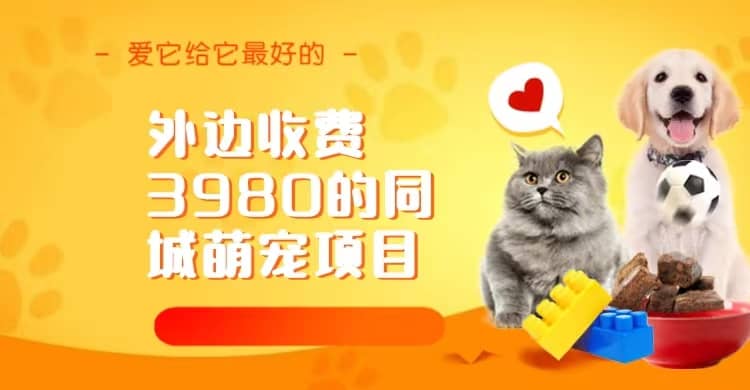 同城萌宠项目，用最冷门的玩法冲击最热门的市场（教程 素材）-副业金库