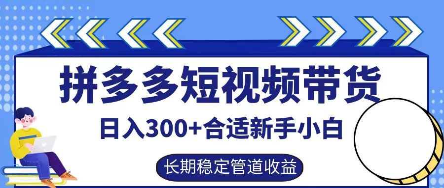 拼多多短视频带货日入300+实操落地流程-副业金库