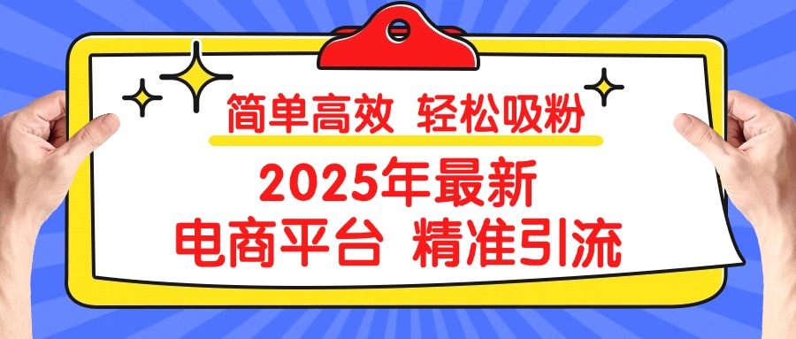 2025年最新电商平台精准引流 简单高效 轻松吸粉-副业金库