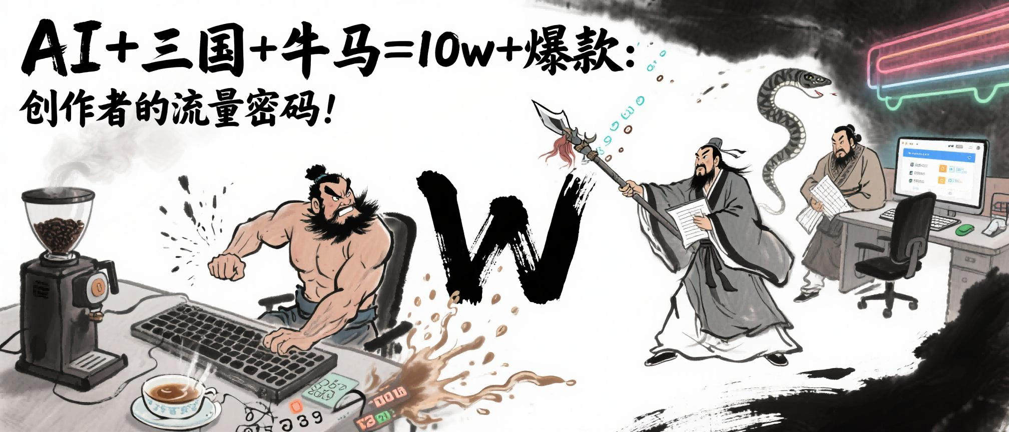AI+三国+牛马=10w+爆款：创作者的流量密码！-副业金库