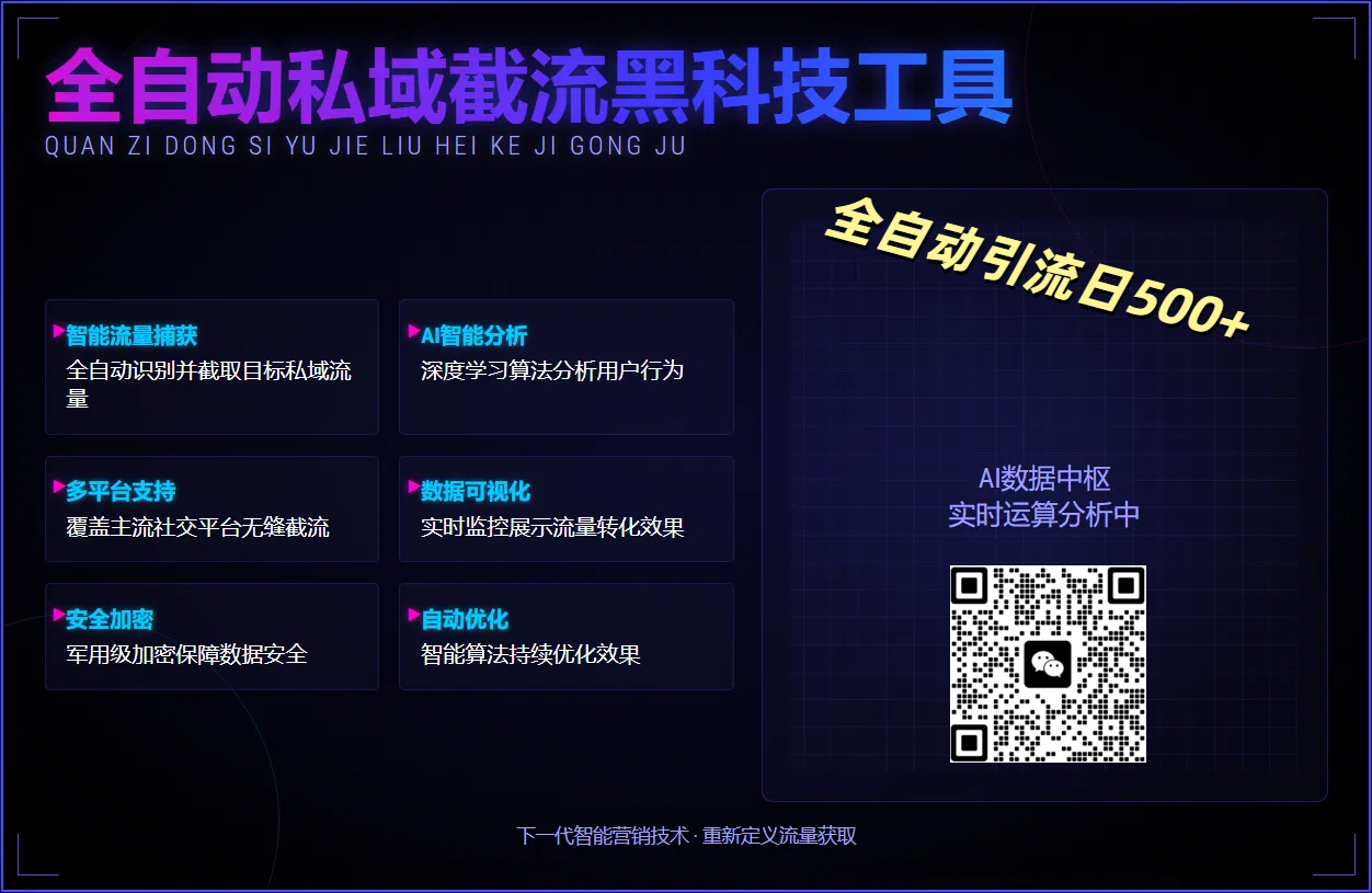 全自动私域截流黑科技工具——全自动引流日500+-副业金库