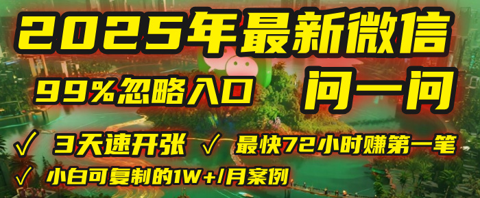 2025年，被99%的人忽视的微信问一问：每天写300字，最快3天就能“开张”赚到第一笔钱，有人已稳定月入1W+！-副业金库