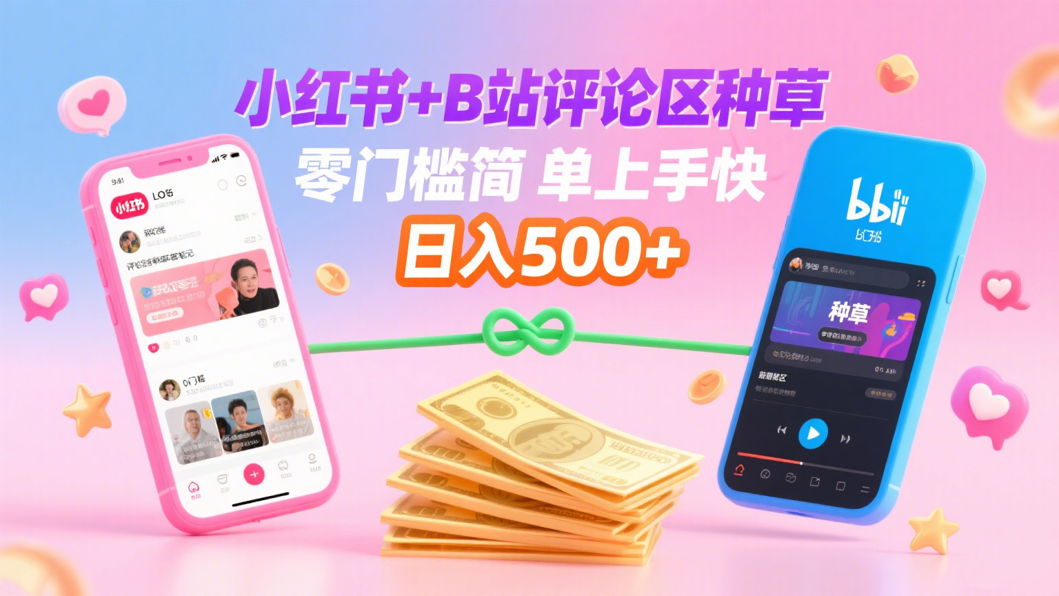 小红书+B站评论区种草,0门槛1分钟一单,只需复制粘贴,日入500+-副业金库