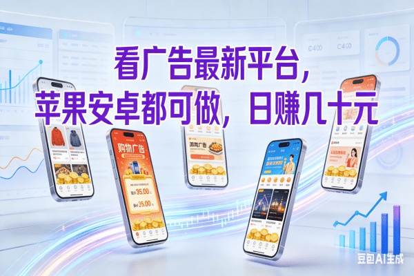 看广告最新平台，苹果安卓都可做，日赚几十元-副业金库