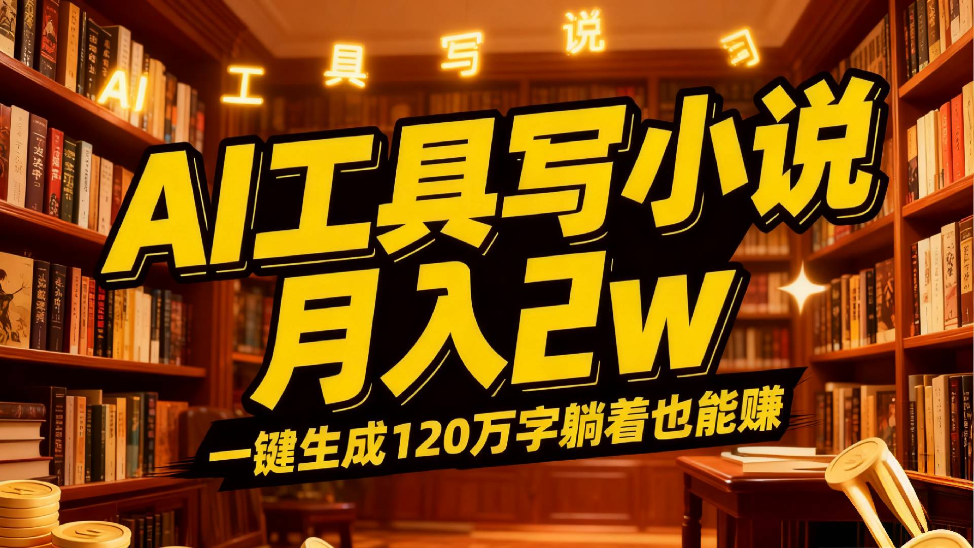 2026年AI工具写小说,一键生成120万字,躺着也能赚,月入2w+-副业金库