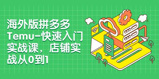 海外版拼多多Temu-快速入门实战课，店铺实战从0到1（12节课）-副业金库