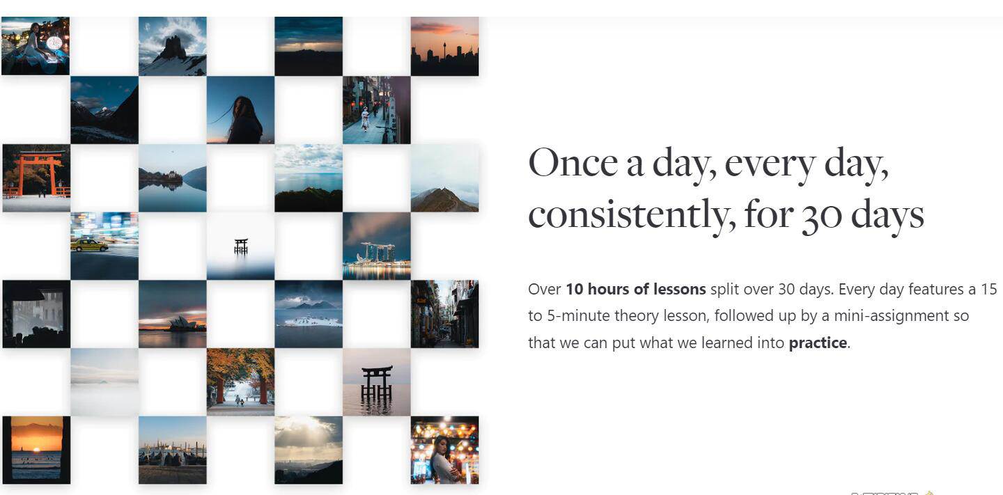 网红摄影师Pat Kay – 30天摄影基础知识加速器教程-30节课-中英字幕-副业金库