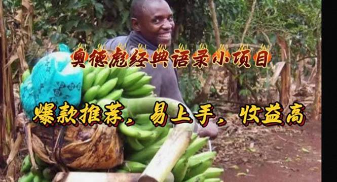 奥德彪经典语录小项目，爆款推荐，易上手，收益高-副业金库