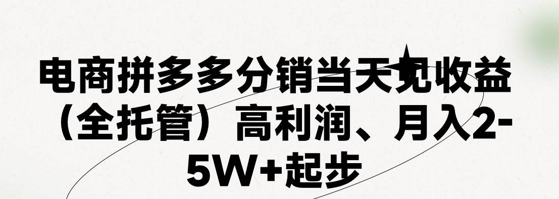 最新拼多多模式日入4K+两天销量过百单，无学费、 老运营代操作、小白福...-副业金库